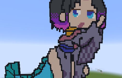 Elma (maid with dragons) Pixelart schematic - building