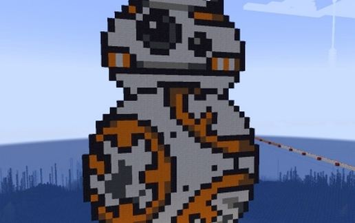 BB8 Star Wars Pixel Art Schematic schematic - building
