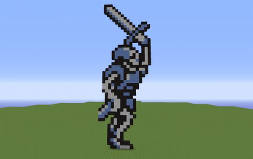 Armored Skeleton with sword Castlevania 3 schematic - building