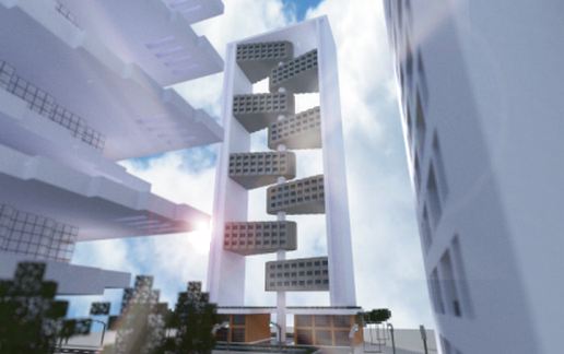 Modern building schematic - building