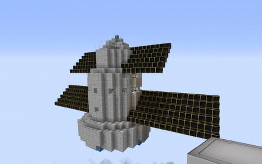 Satellite style ship schematic - building