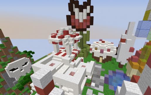Creative Pixel Art Spawn schematic - building