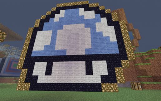 Super Mario Blue Mushroom schematic - building