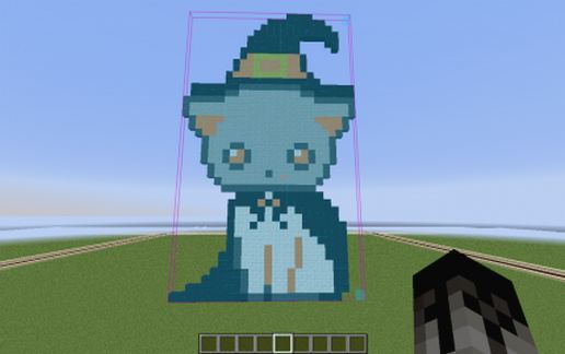 Halloween Cat Pixel Art schematic - building