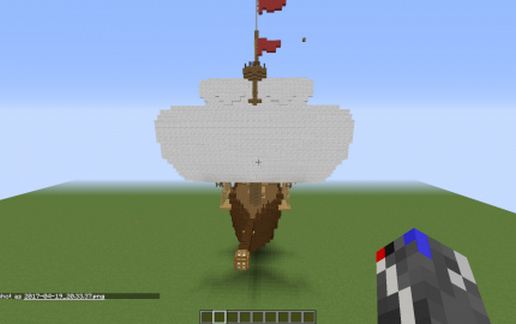 caravel (sail unfolded) schematic - building