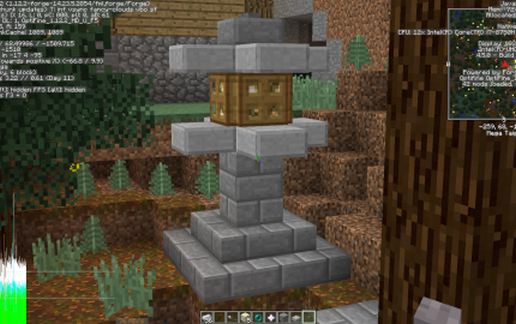 Japanese stone lantern schematic - building