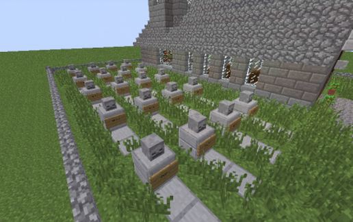 Church with Cemetery schematic - building