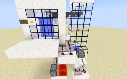 Redstone Fish Tank schematic - building