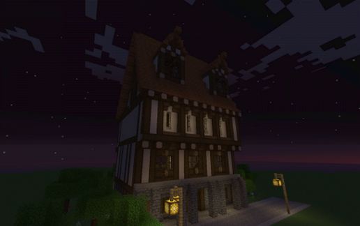 Medieval styled townhouse schematic - building