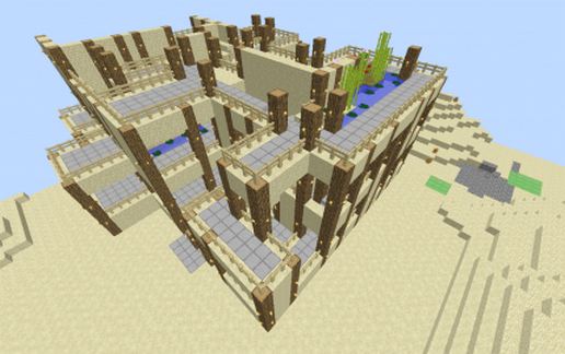 huge sandstone house