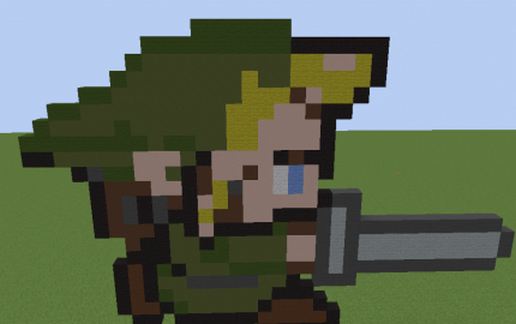 Link Pixel Art schematic - building