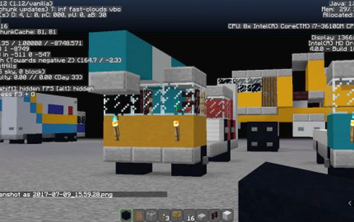 Self-Loader Truck with Crane schematic - building