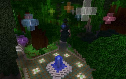 Wooded Teleporter Spawn Area schematic - building