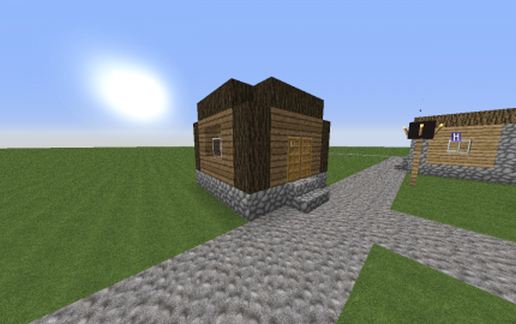 Small 6x6 Village House schematic - building