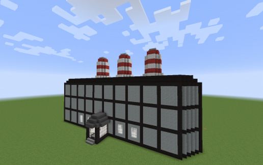Pixelmon Power Plant schematic - building