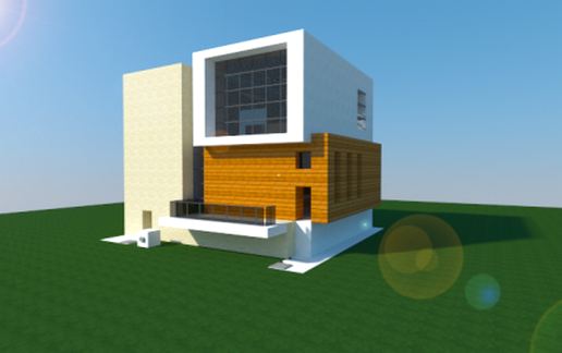 16x16 Modern redstone house schematic - building