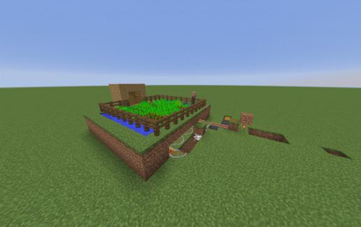 Full automatic wheat farm schematic - building