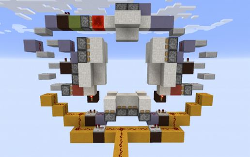 Door 4x5 v2.0 (Redstone only) schematic - building
