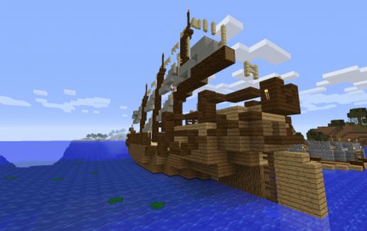 Three-masted ship