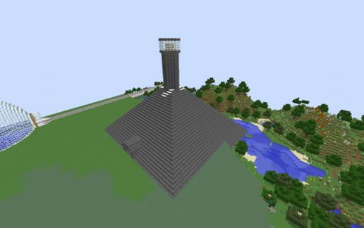 Bedrock Pyramid Lighthouse schematic - building