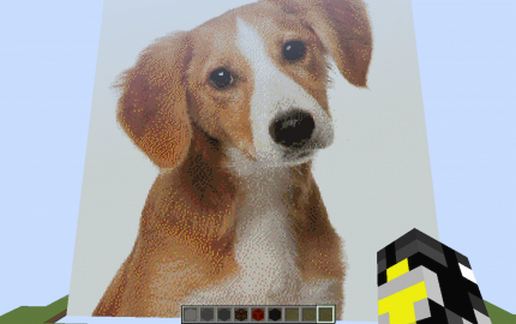 Dog pixel art schematic - building