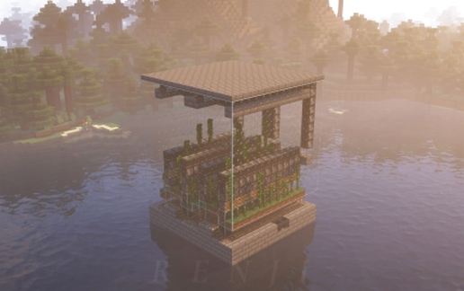 Automatic Bambo Farm schematic - building