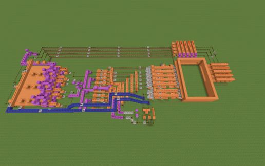 Redstone Calculator schematic - building