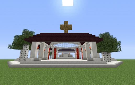 Herobrine temple schematic - building