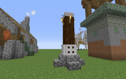 Rustic Lamp Post schematic - building