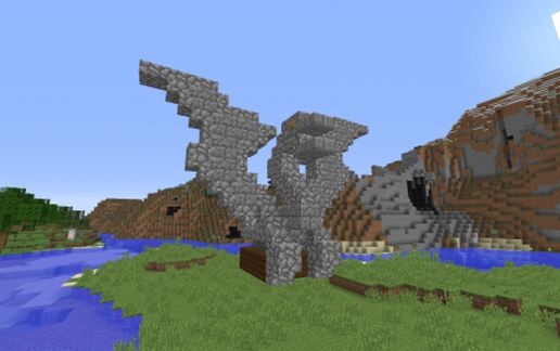 Dragon Statue schematic - building