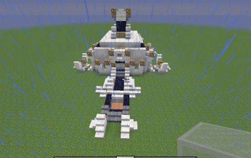 Intricate minecraft house/temple schematic - building
