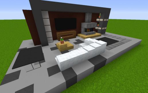 Small Modern Living Room schematic - building