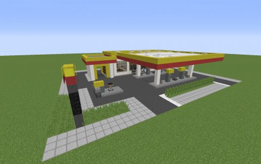 Gas station schematic - building