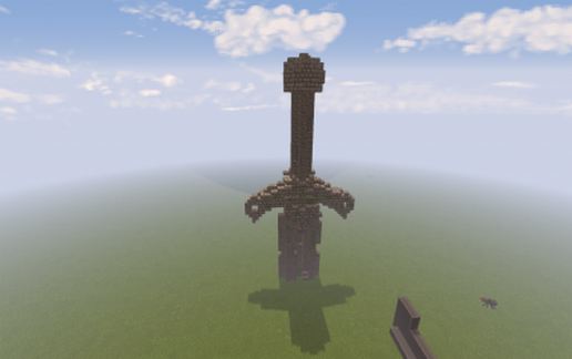 Ancient sword in the ground schematic - building