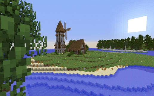wind mill & house