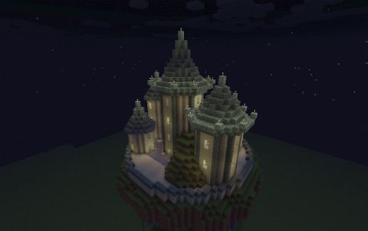 Floating temple schematic - building