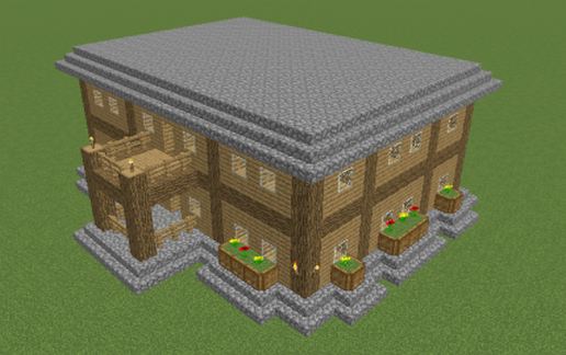 2-Story Survival Mansion [Survival-Compatible!] schematic - building