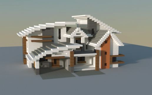 Modern house schematic - building