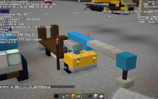 Self-loader Truck with Crane (1)