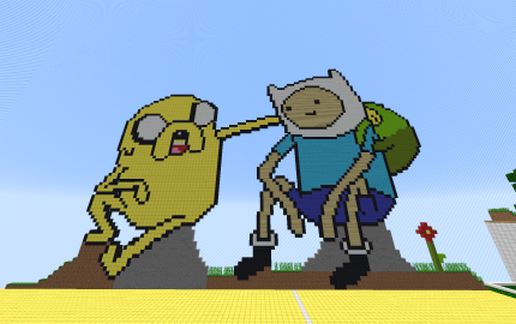 Finn and Jack Pixel Art schematic - building