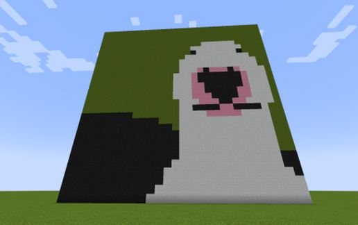 Bull Terrier Meme Pixel Art (30x30) schematic - building