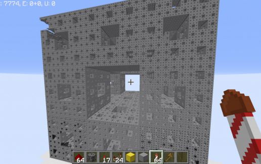 Minecraft Level 6 MENGER SPONGE schematic - building