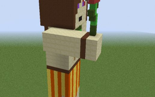 A minecraft skin 3D schematic - building