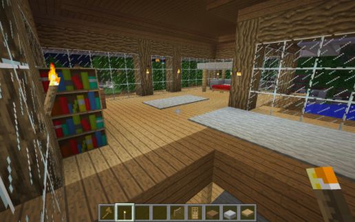 Dark wood house