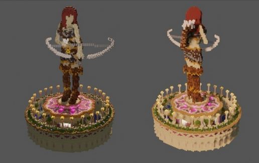 Archer Statue of Kylia Wynstone schematic - building