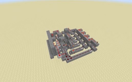 Combination Lock (Compact) schematic - building