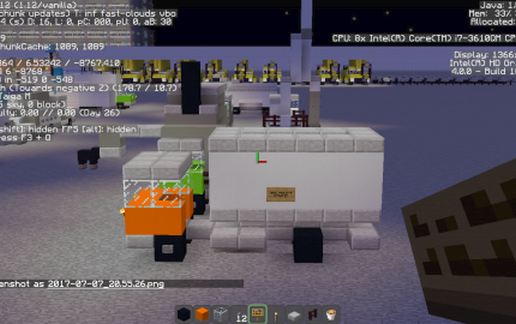 Lava Bucket Truck schematic - building
