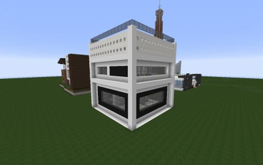 16x16 Premium Bauhaus-Style Townhouse schematic - building