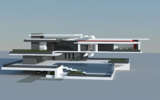 Futuristic house schematic - building