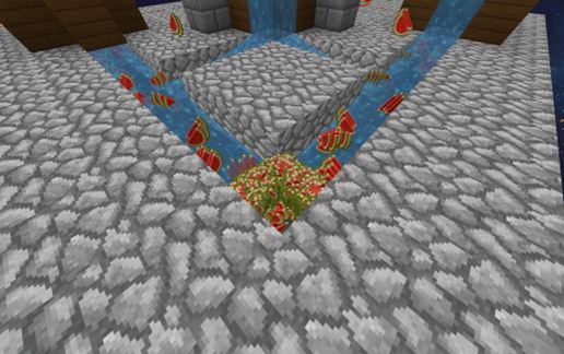 Melon farm for skyblock schematic - building